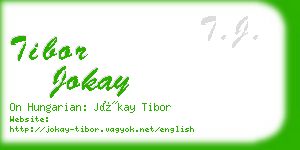 tibor jokay business card